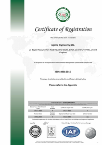ISO 14001 certificate