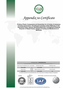 ISO 14001 certificate